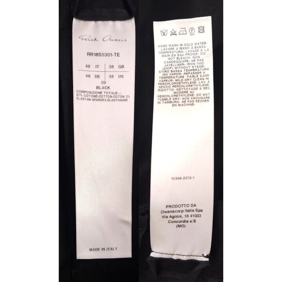 Rick Owens RUNWAY Dirt S/S 18 High Waisted Trousers 48 US 32 M Mens Black $1230 - Picture 12 of 12